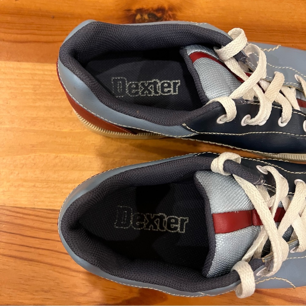 Dexter Slide Rite Split Toe Bowling Shoes Women 8 Blue Red Active Retro B4422-18 - Picture 13 of 14